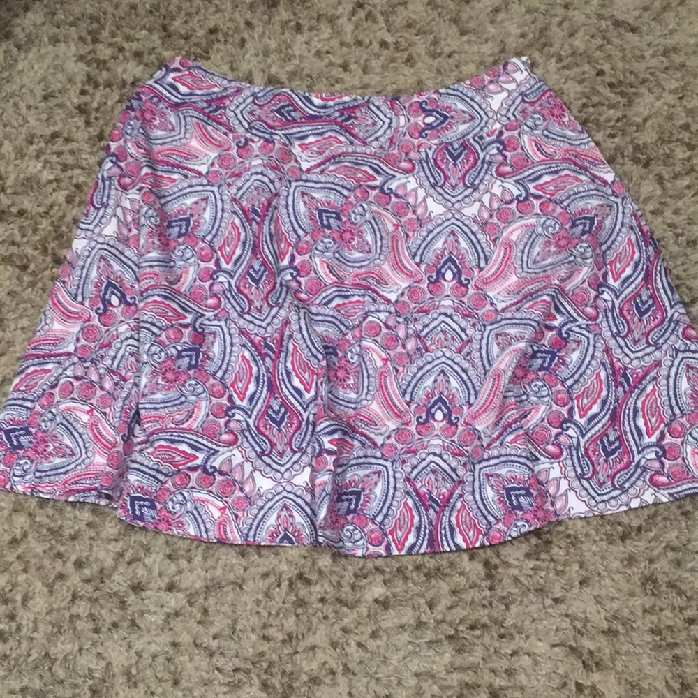 Talbots paisley A-Line skirt